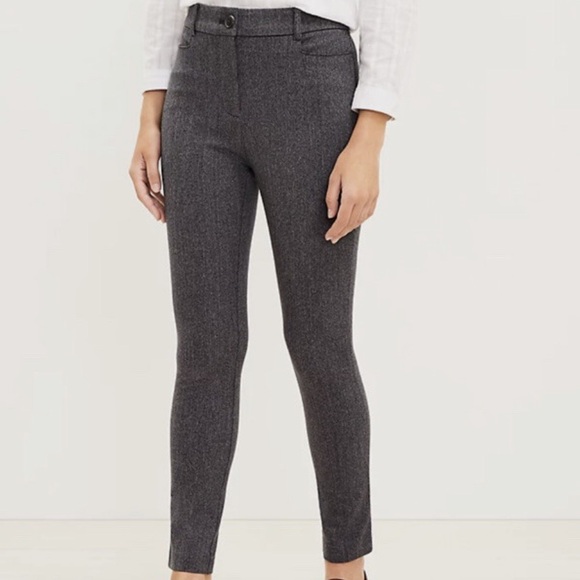 LOFT Pants - LOFT Women’s Sutton Skinny Gray High-Waisted Pant